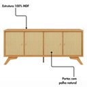 Ver imagem 4 de Balcão Buffet Retrô 180 cm Palhinha Indiana 4 Portas 100% MDF Dalla Costa