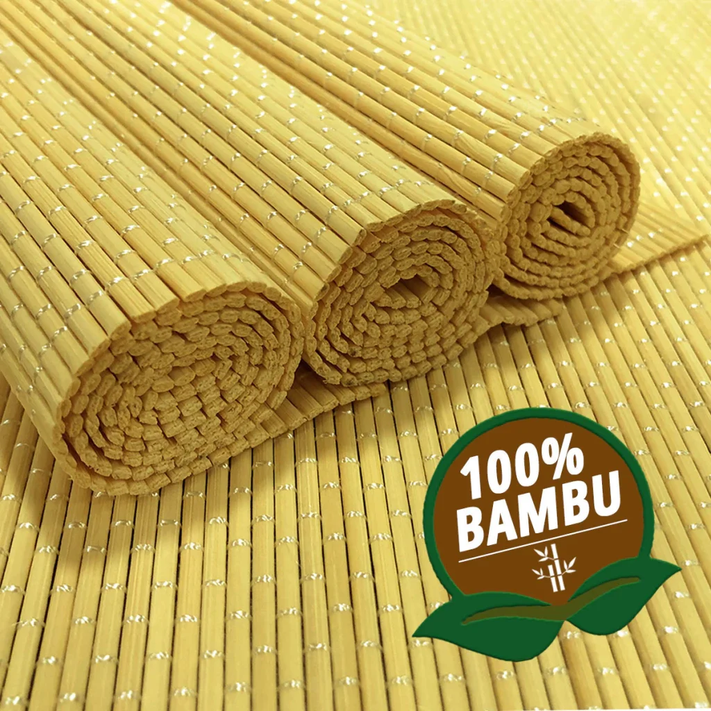 4 Jogo Americano Esteira Bambu Natural Tocantins Am 30x45 - 2