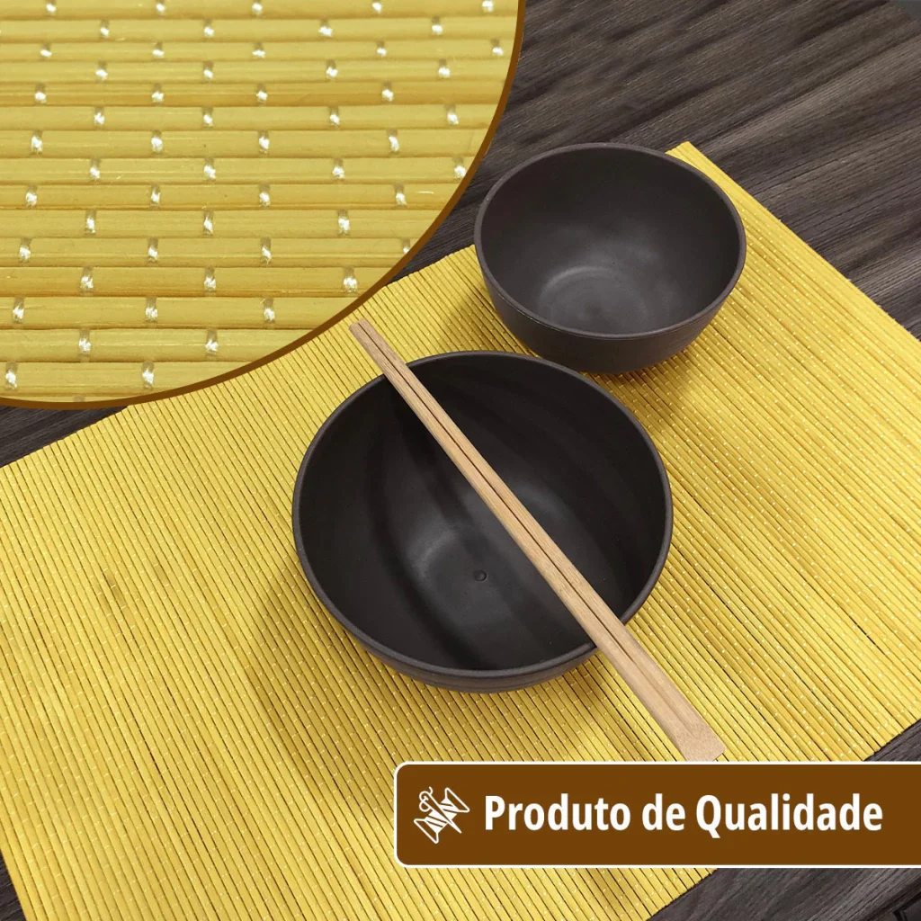 4 Jogo Americano Esteira Bambu Natural Tocantins Am 30x45 - 3