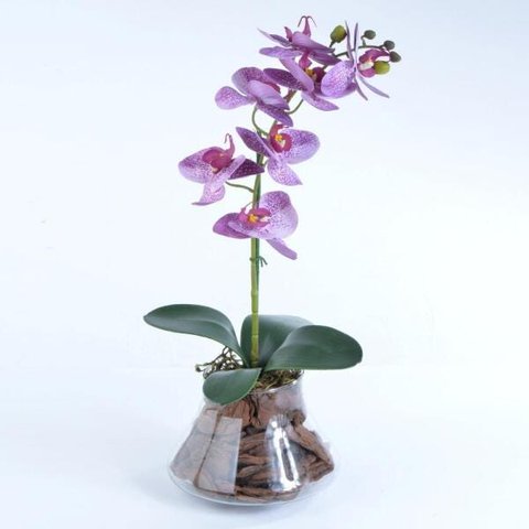 Arranjo de Orquídea Artificial Lilás Dani