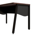 Ver imagem 5 de Mesa Escrivaninha Escritório com 150cm Industrial Tampo Chanfrado e Pés Metálicos F5 Office Louro Preto Com Preto