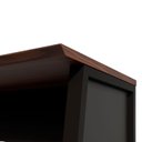 Ver imagem 7 de Mesa Escrivaninha Escritório com 150cm Industrial Tampo Chanfrado e Pés Metálicos F5 Office Louro Preto Com Preto