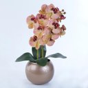 Ver imagem 2 de Arranjo de Orquídea Artificial em Vaso Cobre Valentina