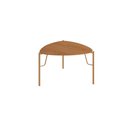 Ver imagem 2 de Mesa Lateral de Apoio P/ Sala 51cm Multiuso com Pés em Metal Cor:louro com Dourado