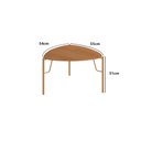 Ver imagem 3 de Mesa Lateral de Apoio P/ Sala 51cm Multiuso com Pés em Metal Cor:louro com Dourado