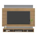 Ver imagem 2 de Painel com Suporte TV 75" e Fita Led Multimóveis CR45159 Carvalho/Prata