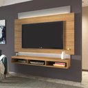 Ver imagem 6 de Painel com Suporte TV 75" e Fita Led Multimóveis CR45159 Carvalho/Prata