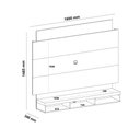 Ver imagem 3 de Painel com Suporte TV 75" e Fita Led Multimóveis CR45159 Carvalho/Prata