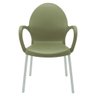 Cadeira Tramontina Grace Empilhável Verde Oliva em Polipropileno Pés Alumínio - 2