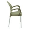 Cadeira Tramontina Grace Empilhável Verde Oliva em Polipropileno Pés Alumínio - 3