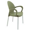 Cadeira Tramontina Grace Empilhável Verde Oliva em Polipropileno Pés Alumínio - 1
