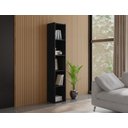 Ver imagem 1 de Estante para Livros Janaina com 4 Prateleiras Preto - Ajl Móveis