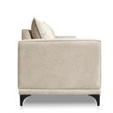 Ver imagem 2 de Sofá Living 2 Lugares com Pés de Ferro Almofadas Soltas 160cm Neso Bouclê Bege