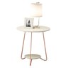 Kit Conjunto Mesa Lateral + Mesinha de Centro Liz Cor Off White Mdf Pés Ferro Cor de Cobre - 5