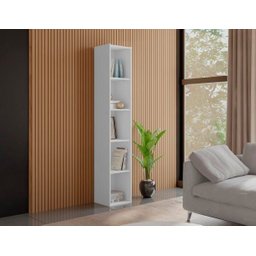 Estante Livreiro Janaina com 4 Prateleiras Branco - Ajl Móveis - 1