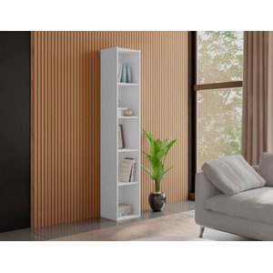 Estante Livreiro Janaina com 4 Prateleiras Branco - Ajl Móveis