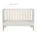 Ver imagem 2 de Quarto de Bebê Berço e Cômoda Infantil Branco com Carvalho Retrô - Quater