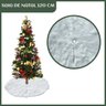 Saia Tapete Base Árvore de Natal Modelo 10 Decoração Papai Noel Enfeite Natalino Luxo Luvinco - 4