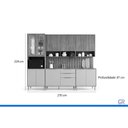 Ver imagem 2 de Cozinha Completa 7 Peças Divina CZ609 Cinamomo/Titanium MGM