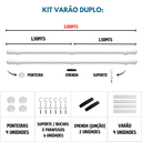 Ver imagem 3 de Kit Varão para Cortinas 3,0mts Duplo 19/28mm Cerejeira