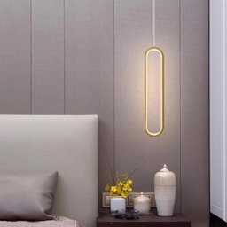 Kit 2 Lustres Pendentes Luminária Cristal Oval Dourado - 6