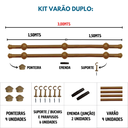 Ver imagem 3 de Kit Varão para Cortinas 3,0mts Duplo 19/28mm Ouro Velho