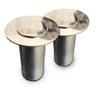 Par De Chumbadores Com Tampas Inox Para Escada De Piscina - 1