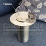 Par De Chumbadores Com Tampas Inox Para Escada De Piscina - 2