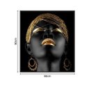 Ver imagem 3 de Quadro Para Sala 90x80cm Mulher Turbante Moldura