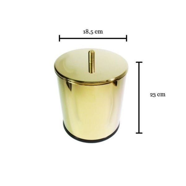 Lixeira Dourada em Aço Inox 5L para Cozinha– By Fineza - 4