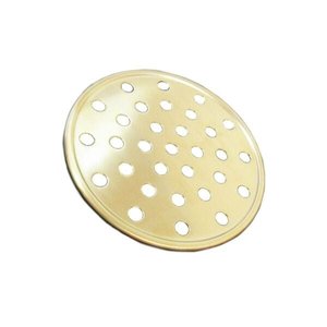 Ralo Dourado Redondo em Aço Inox 9,5x9,5cm - By Fineza