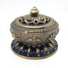 Turíbulo Incensário de Mesa Metal Riqueza Sofisticação 8cm - 1