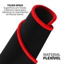 Ver imagem 5 de Mouse Pad Speed Gamer Extra Grande 70 x 35 Borda Costurada - Vermelha