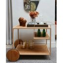 Ver imagem 4 de Bandeja Grande de Vidro Preto Decoração Luxo Cozinha Sala Bar 60x35