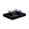 Bandeja Grande de Vidro Preto Decoração Luxo Cozinha Sala Bar 60x35 - 5
