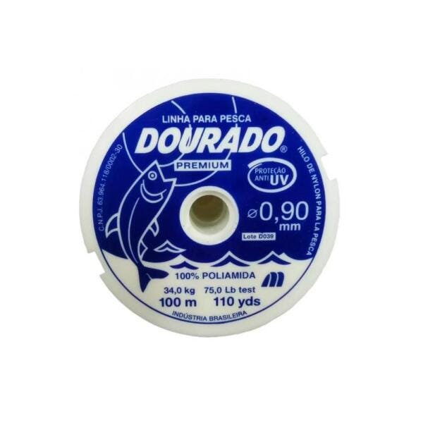 Linha Nylon Pesca Premim Azul 100m - Dourado, Tamanho: 0,30mm - 1