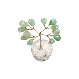 Árvore de Pedra Quartzo Verde Base Cristais 7cm - Saúde - 4