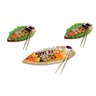 1 Barca Grande E 2 Pequenas De Sushi Sashimi Em Madeira - 2