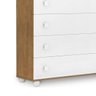 Cômoda Emília com 4 Gavetas 100% MDF Amêndoa / Branco Acetinado OOL - 3