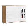 Cômoda Emília com 4 Gavetas 100% MDF Amêndoa / Branco Acetinado OOL - 4