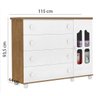 Cômoda Emília com 4 Gavetas 100% MDF Amêndoa / Branco Acetinado OOL - 7