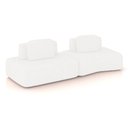 Ver imagem 2 de Sofá 2 Lugares Orgânico com Módulo Central e 1 Canto Berlim Bouclê Off White K01 - D’Rossi