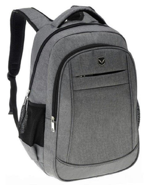 Mochila Executiva Notebook Laptop Trabalho Escola Faculdade - Cinza - 1