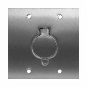 Espelho Placa Piso 4x4 Inox Para 1 Tomada Redonda - Stamplac Inox