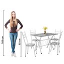 Ver imagem 6 de Conjunto de Mesa Sala de Jantar Leia 1,20m com 4 Cadeiras Granito Tubular Artefamol