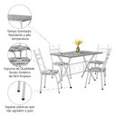 Ver imagem 5 de Conjunto de Mesa Sala de Jantar Leia 1,20m com 4 Cadeiras Granito Tubular Artefamol