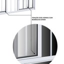Ver imagem 6 de Janela de Alumínio de Correr 2 Folhas Móveis e 2 Folhas Fixas com Grade 100x200cm Lucasa Ideale