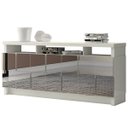 Ver imagem 1 de Balcão Espelhado Plata com 2 Portas e 2 Gavetas 100% Mdf Off White
