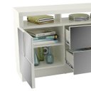 Ver imagem 5 de Balcão Espelhado Plata com 2 Portas e 2 Gavetas 100% Mdf Off White
