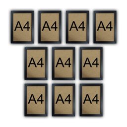 Kit 10 Molduras Quadro Certificado Diploma A4 Com Fundo MDF - 1